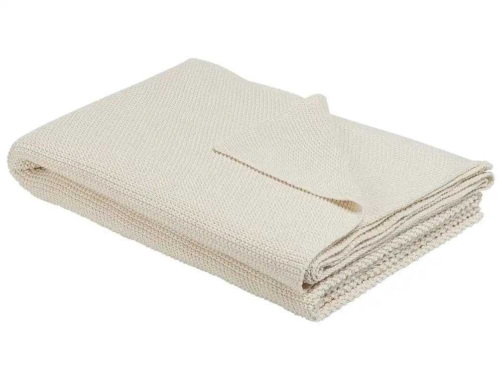 Manta ASAKA Algodón 130 x 180 cm Beige - Textil