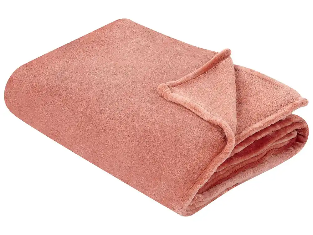 Manta BAYBURT 150 x 200 cm Coral - Textil