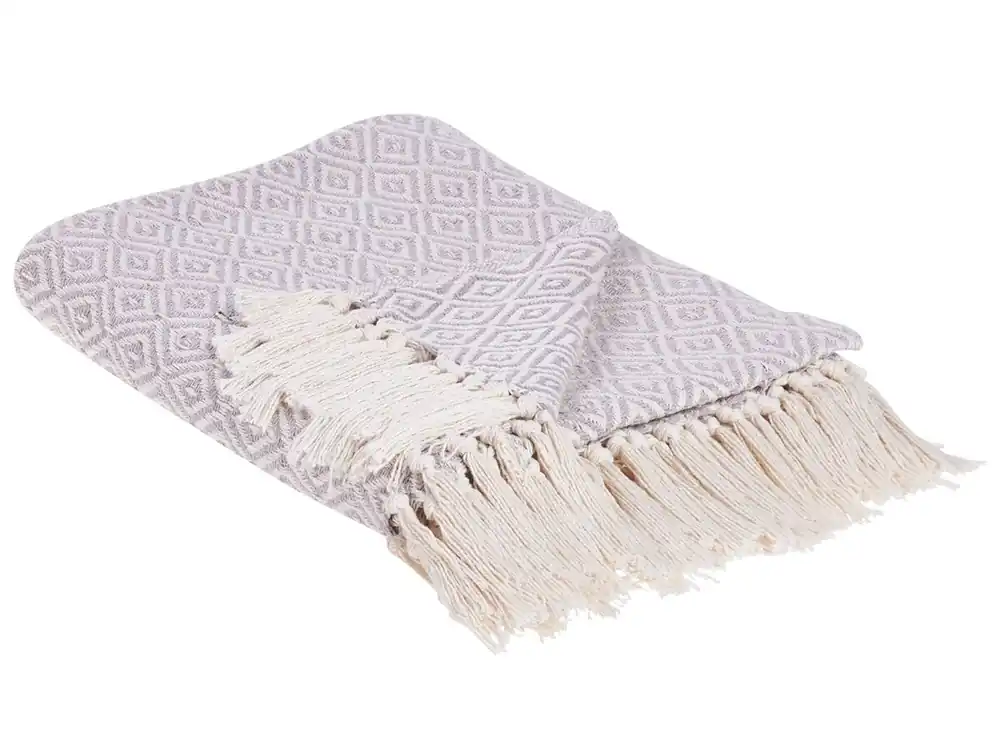 Manta MITYAL Algodón 125 x 150 cm Gris pardo - Textil