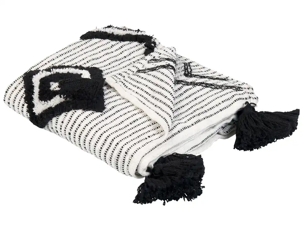 Manta SAATLI 130 x 150 cm Blanco - Textil