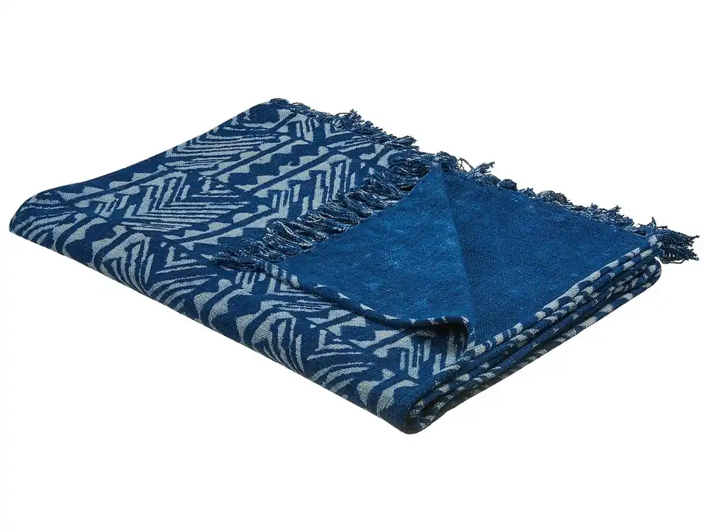 Manta SHIVPURI Algodón 130 x 180 cm Azul - Textil