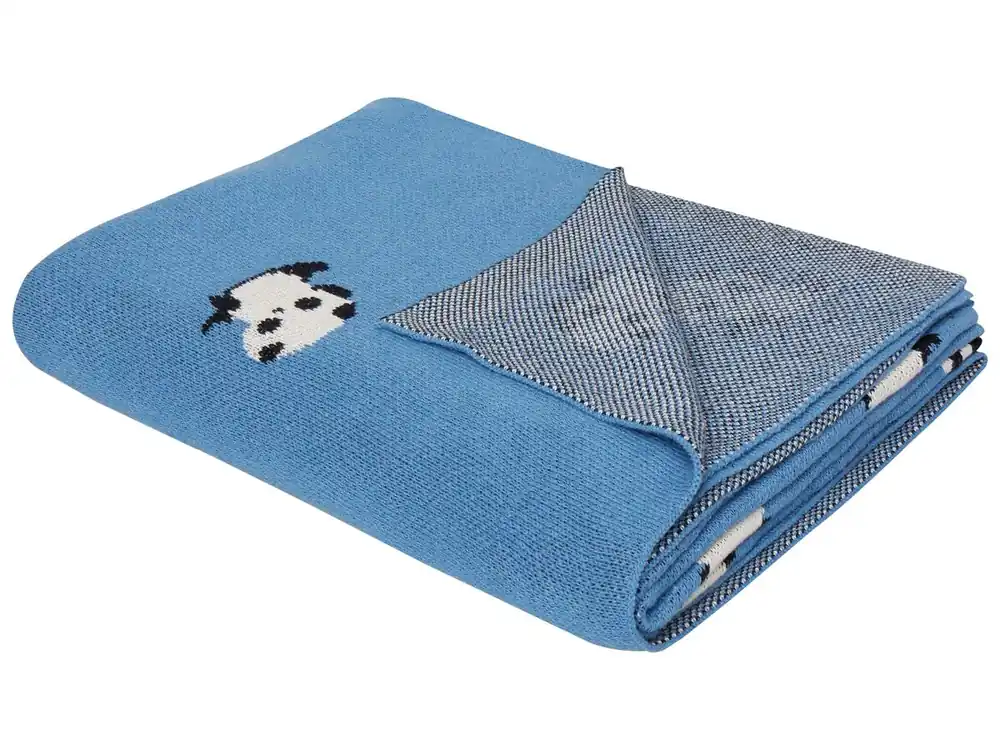 Manta TALOKAN Algodón 130 x 170 cm Azul - Textil