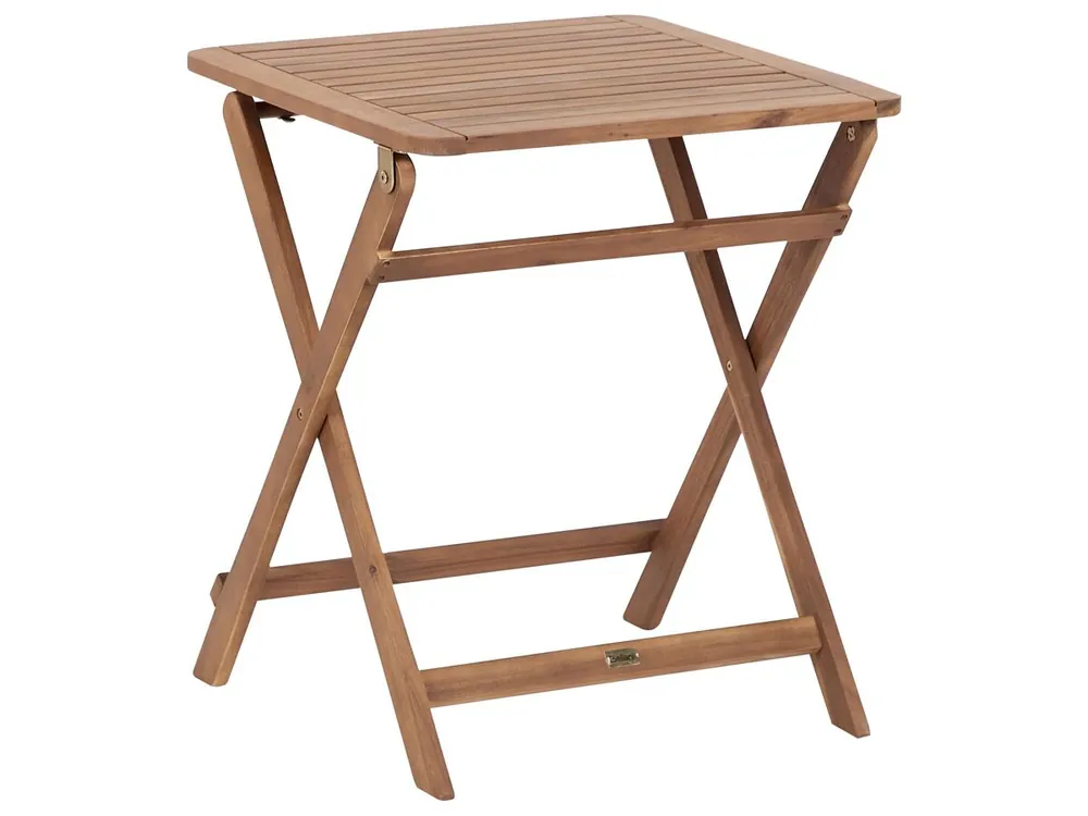 Mesa auxiliar de jardín PARAGGI Madera de acacia certificada Marrón plegable