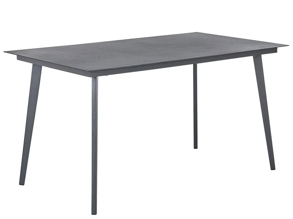 Mesa de jardín MILETO 140 cm 80 cm Vidrio Gris