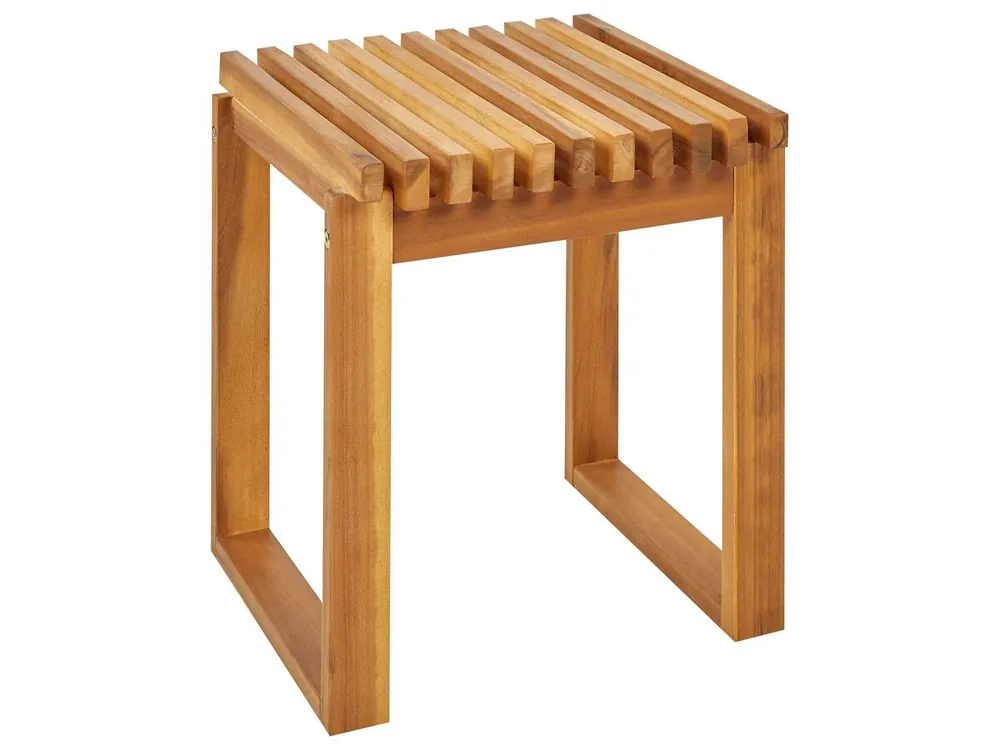 Mesa auxiliar de jardín BELLANO 35 cm 40 cm Madera de acacia Marrón