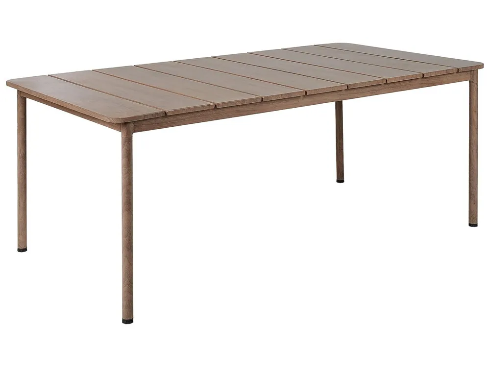 Mesa de jardín FLAVIA 185 cm 96 cm Metal Marrón