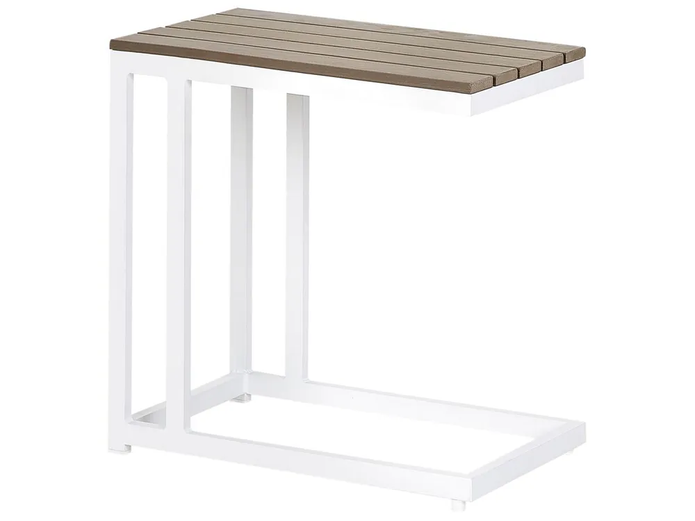 Mesa auxiliar de jardín MESSINA 60 cm 35 cm Blanco