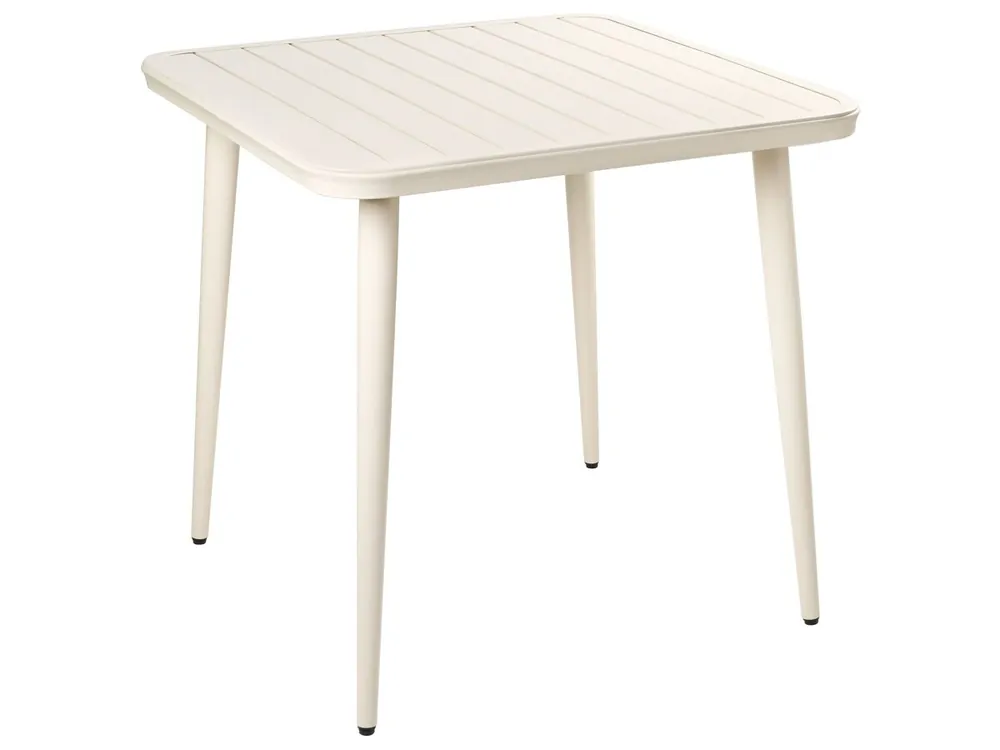 Mesa de jardín NATURNO 80 cm 80 cm Metal Beige claro