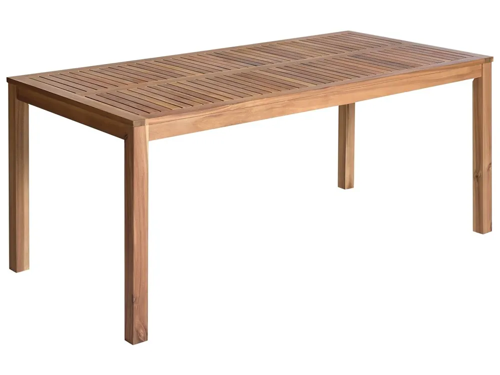 Mesa de jardín OMBRIANO 180 cm 90 cm Madera de acacia certificada Marrón claro