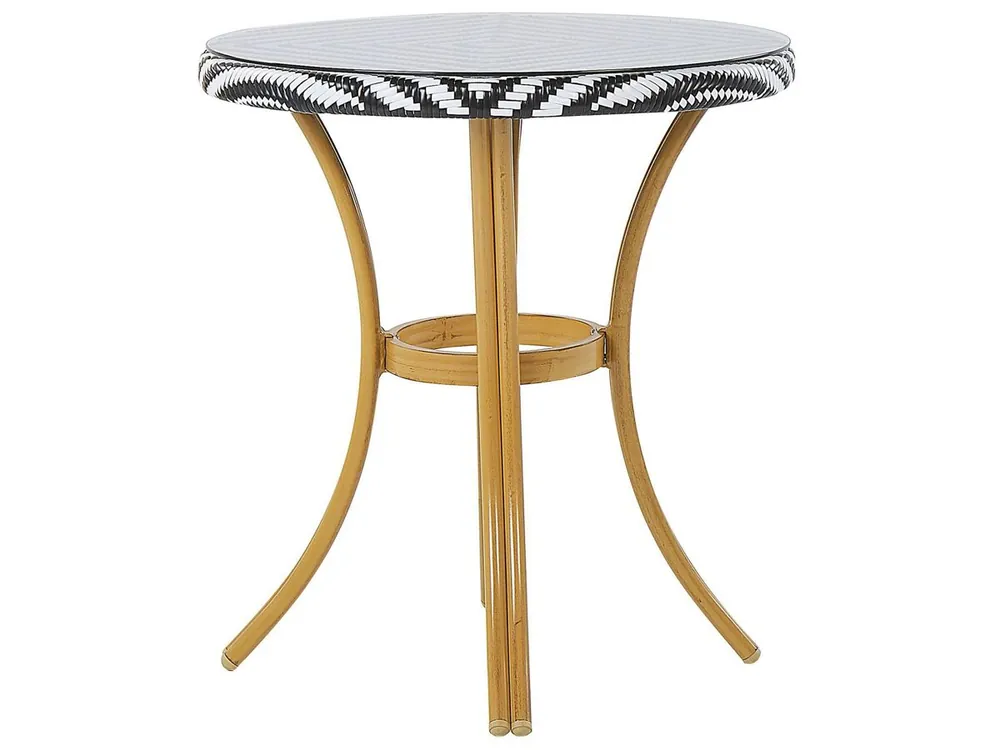 Mesa de balcón RIFREDDO 70 cm 70 cm Vidrio Negro - Jardín