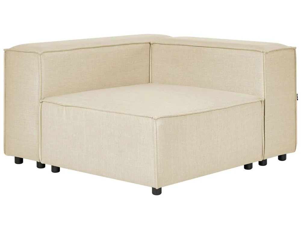 Módulo esquinero APRICA Lino sintético Beige - Sofás sillones puffs