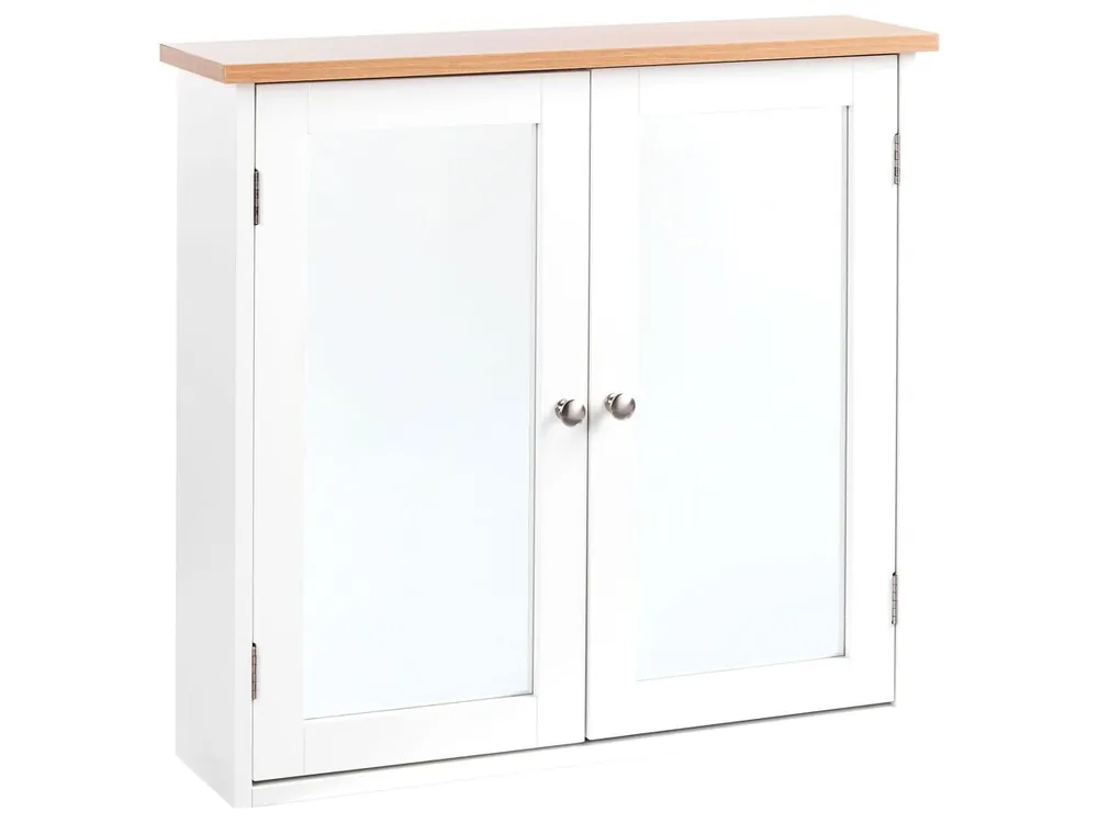 Armario con espejo de pared para baño ALAMOS 65 cm 60 cm Blanco