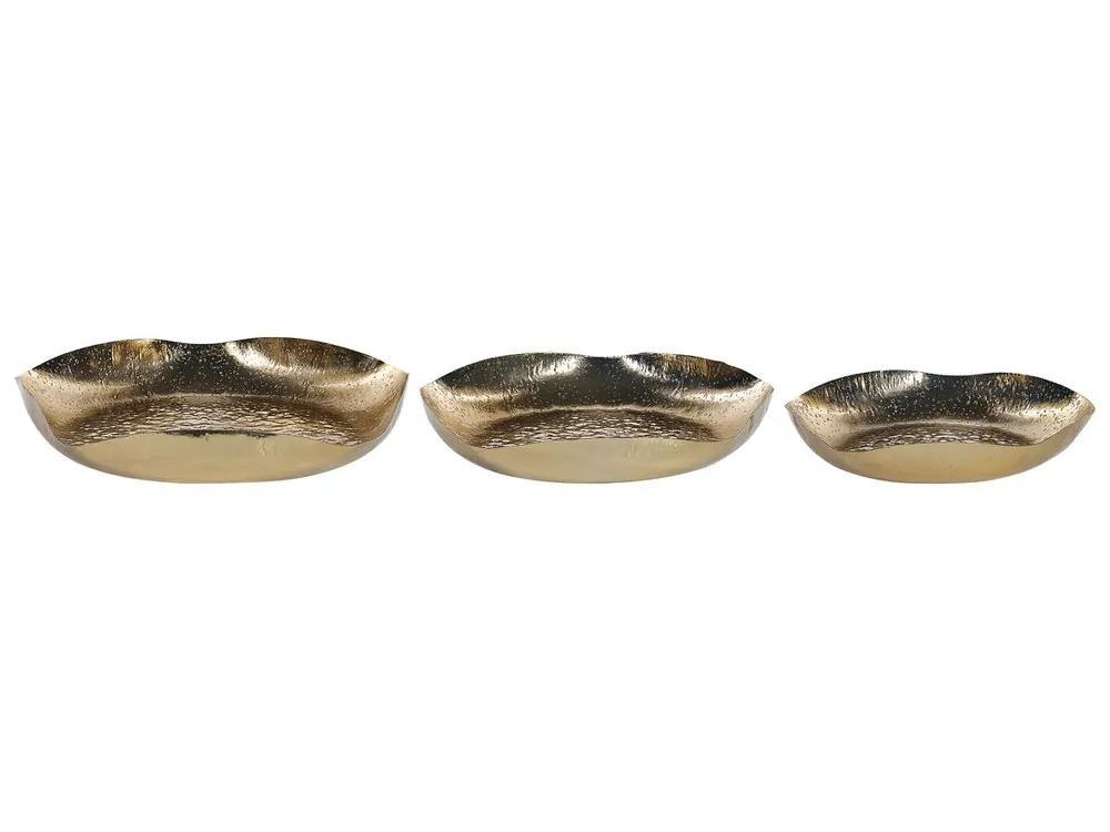 Conjunto de 3 vaciabolsillos UJUNG Metal Dorado - Cocina