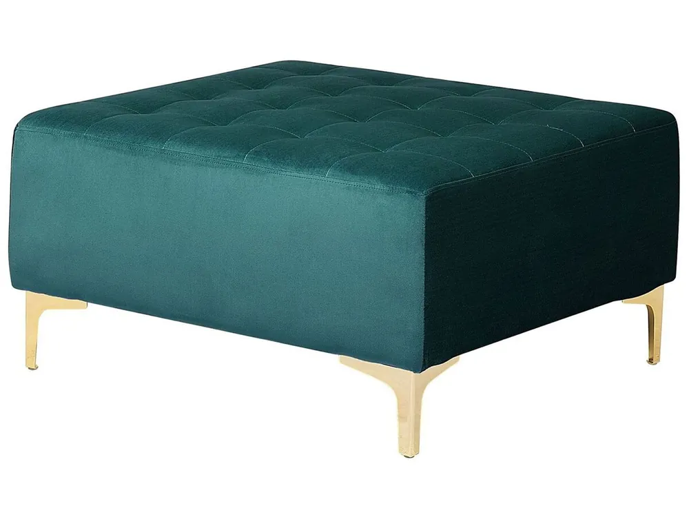 Otomana ABERDEEN Terciopelo Verde azulado - Sofás sillones puffs
