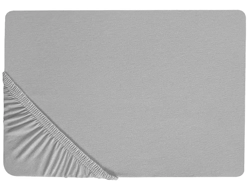 Sábana bajera HOFUF Algodón 160 x 200 cm Gris claro - Textil