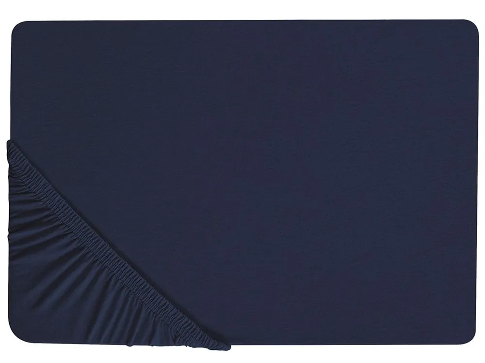 Sábana bajera HOFUF Algodón 90 x 200 cm Azul marino - Textil