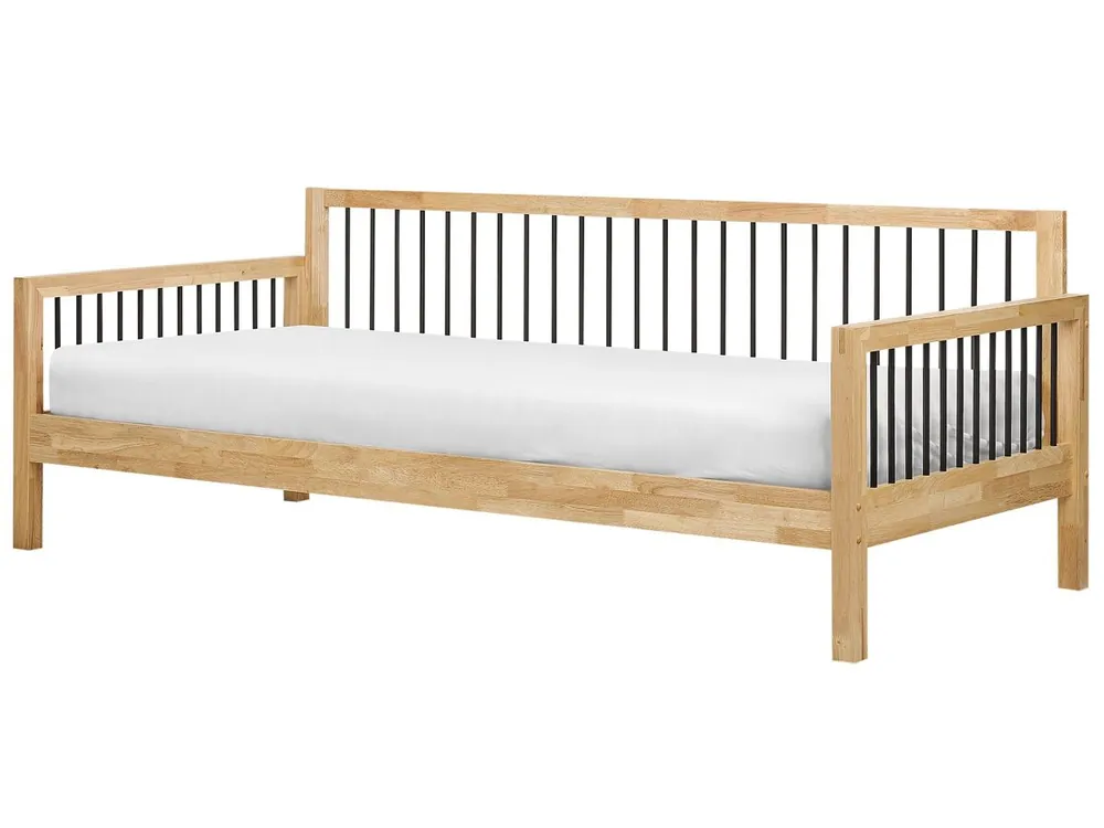 Sofá cama Madera TRICOT 90 x 200 cm Marrón claro - Descanso