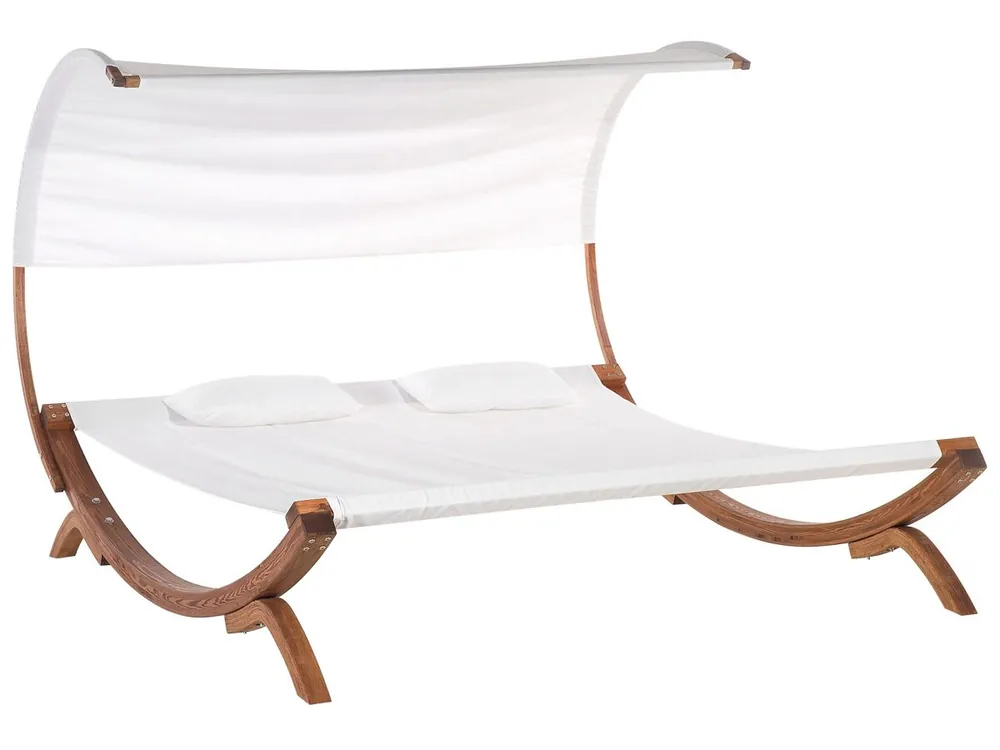 Tumbona con cojín TERAMO Blanco crema - Jardín