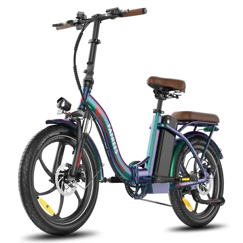 Bicicleta Eléctrica FAFREES F20+ Pro - Motor 250W Batería 36V25Ah Neumáticos De 20" Frenos De Disco Mecánicos - Aurora verde