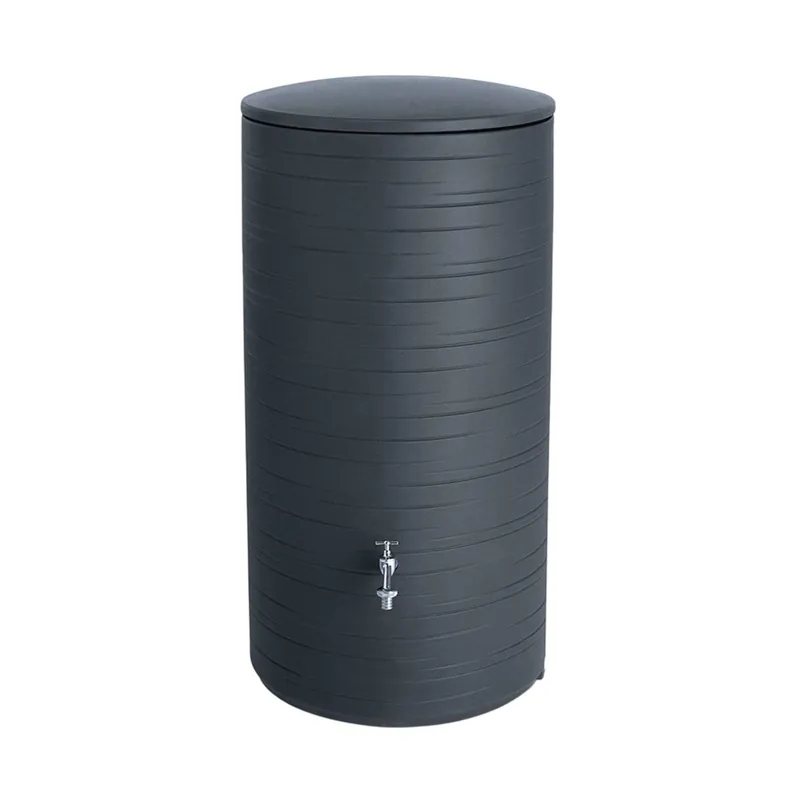 Bidón para agua de lluvia NOVARA de 280L color Antracita - Jardín