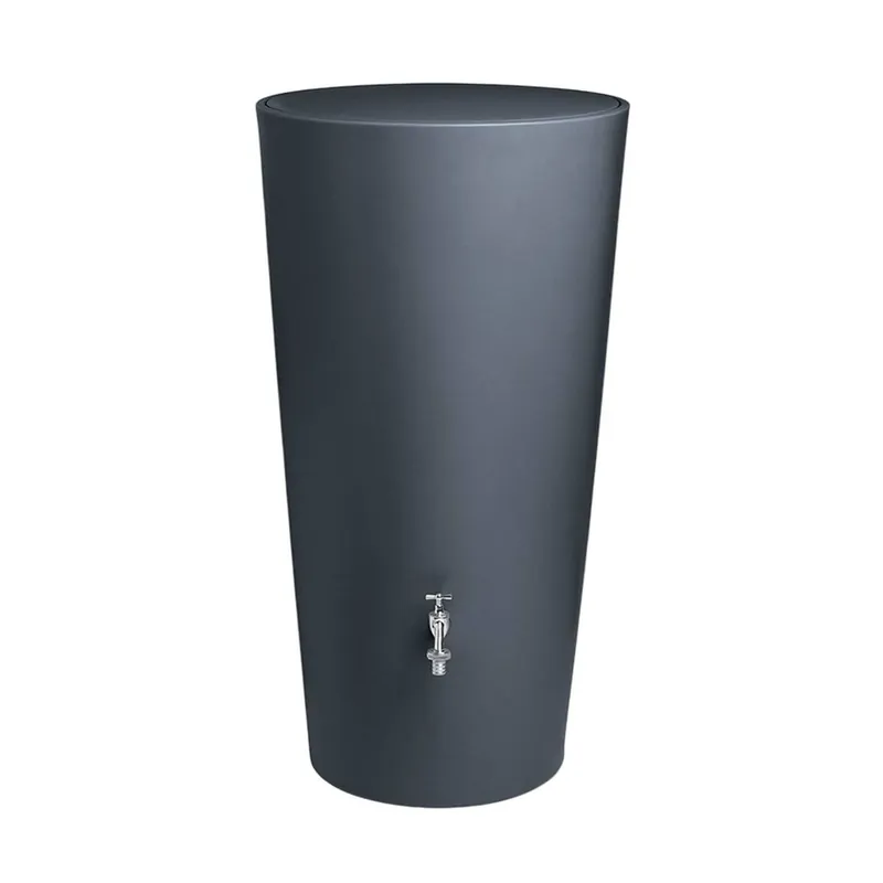 Bidón para agua de lluvia RAINBOWL de 210L color Antracita - Jardín