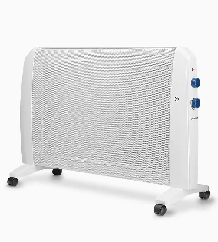 Blaupunkt BP1007 - Radiador De Mica 2000w con 2 Niveles De Potencia: 1000w - 2000w. Interruptor Antivuelco, Termostato Regulable De Temperatura Ambiente y Protección contra Sobrecalentamiento.