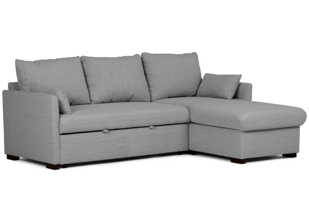 Sofá-Cama Chaise Longue BUDWING Orlando Beige c/ Almacenamiento - 4 Plazas - 221x123x85 cm