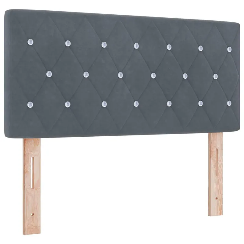Cabecero de Terciopelo Argyle Gris claro 90 cm Terciopelo - Muebles