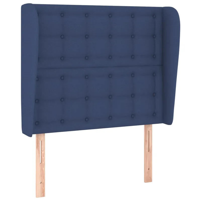 vidaXL Cabecero con orejas de tela gris oscuro 103x23x118/128 cm - Muebles