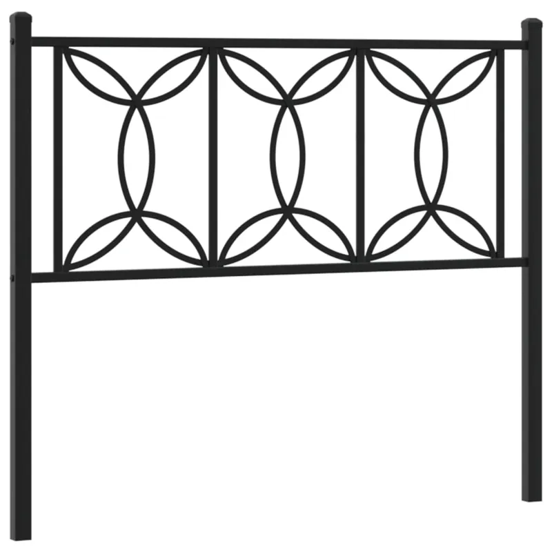 vidaXL Cabecero de metal negro 107 cm - Muebles