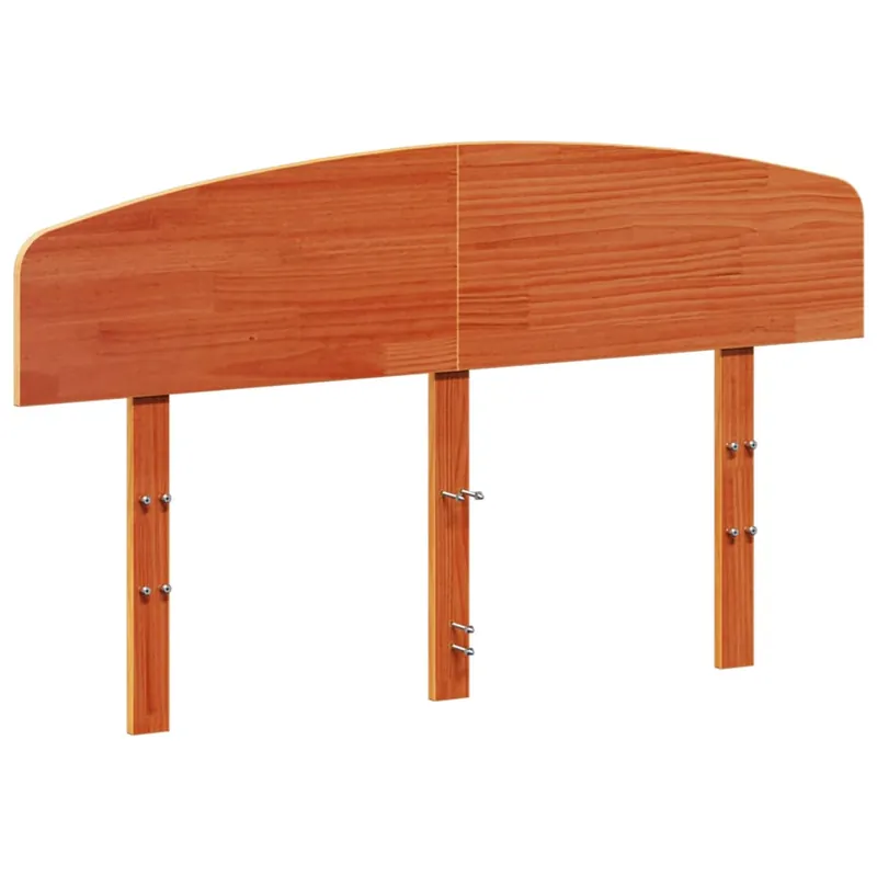 vidaXL Cabecero de cama madera maciza de pino marrón cera 120 cm - Muebles