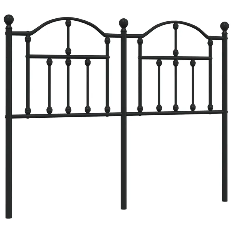 vidaXL Cabecero de metal negro 120 cm - Muebles