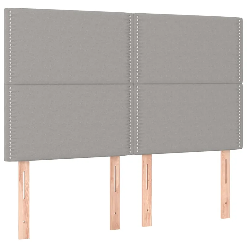 vidaXL Cabeceros 4 unidades tela negro 72x5x78/88 cm - Muebles