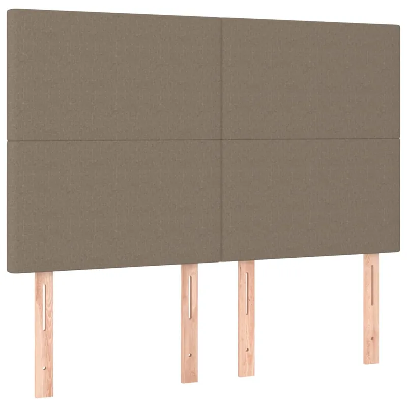 vidaXL Cabeceros 4 unidades tela gris claro 72x5x78/88 cm - Muebles