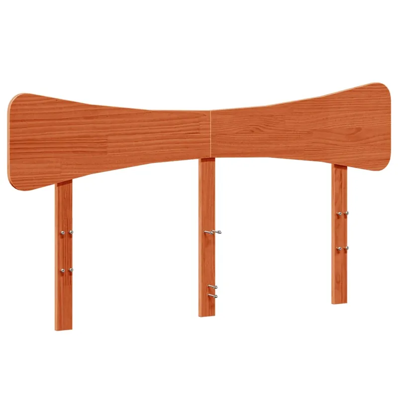 vidaXL Cabecero de cama madera maciza de pino marrón cera 140 cm - Muebles
