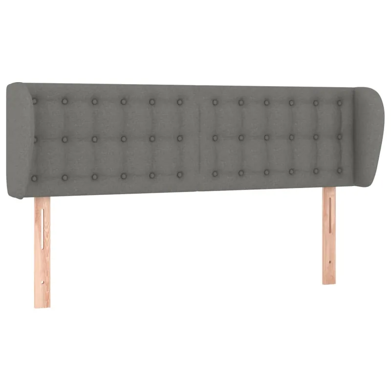 vidaXL Cabecero de tela gris oscuro 147x23x78/88 cm - Muebles