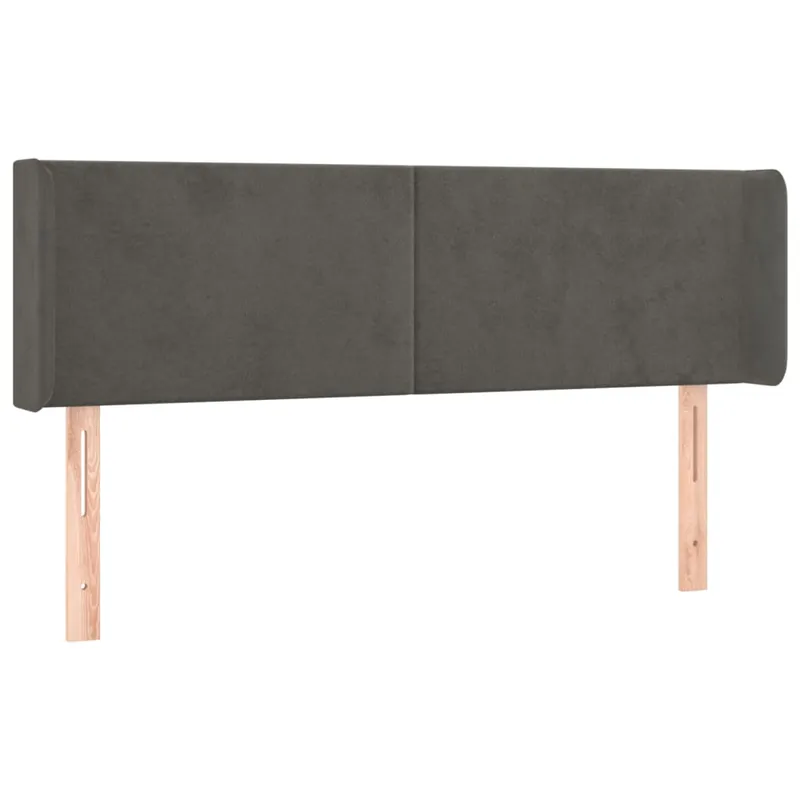 vidaXL Cabecero de terciopelo verde oscuro 147x16x78/88 cm - Muebles
