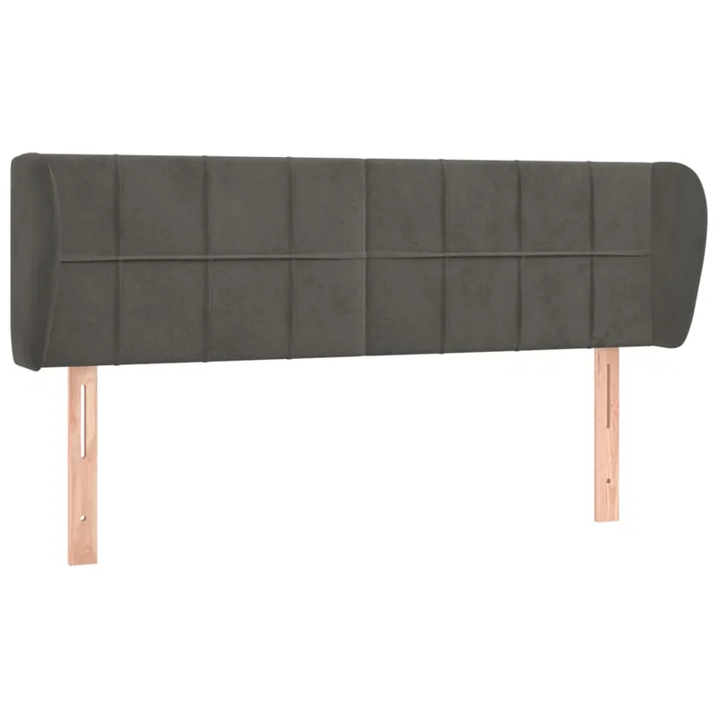 vidaXL Cabecero de terciopelo gris oscuro 147x23x78/88 cm - Muebles