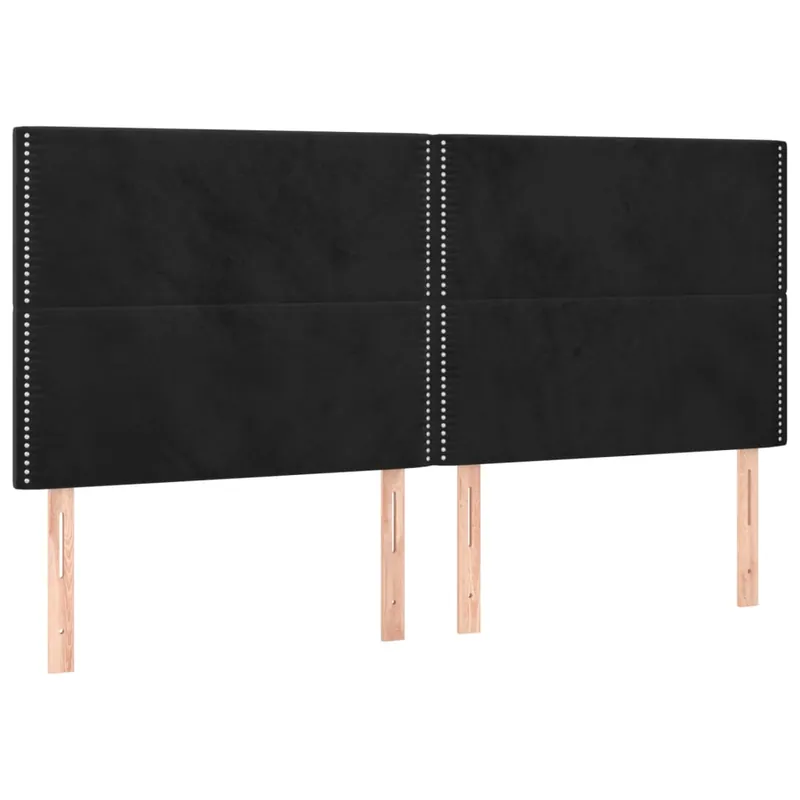 vidaXL Cabeceros 4 unidades de terciopelo gris oscuro 80x5x78/88 cm - Muebles