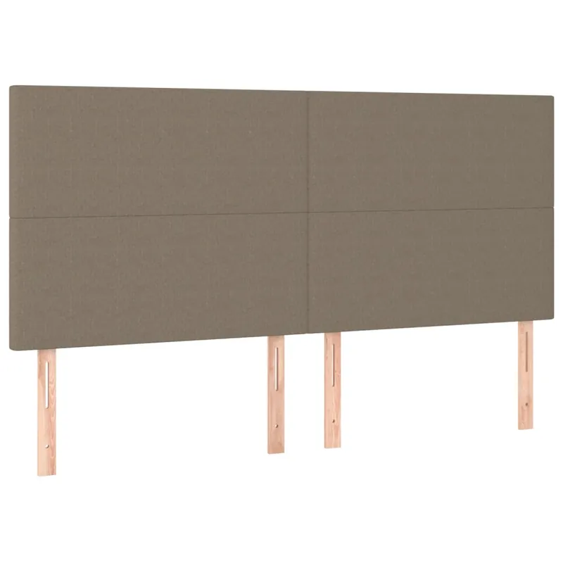 vidaXL Cabeceros 4 unidades de tela negro 80x5x78/88 cm - Muebles