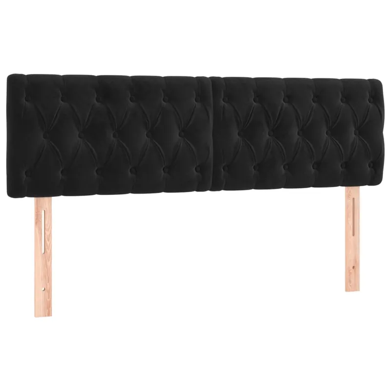 vidaXL Cabeceros 2 unidades de terciopelo gris claro 80x7x78/88 cm - Muebles