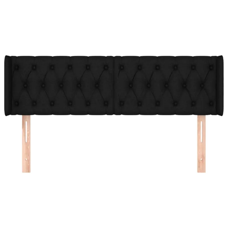 vidaXL Cabecero de tela negro 163x16x78/88 cm - Muebles