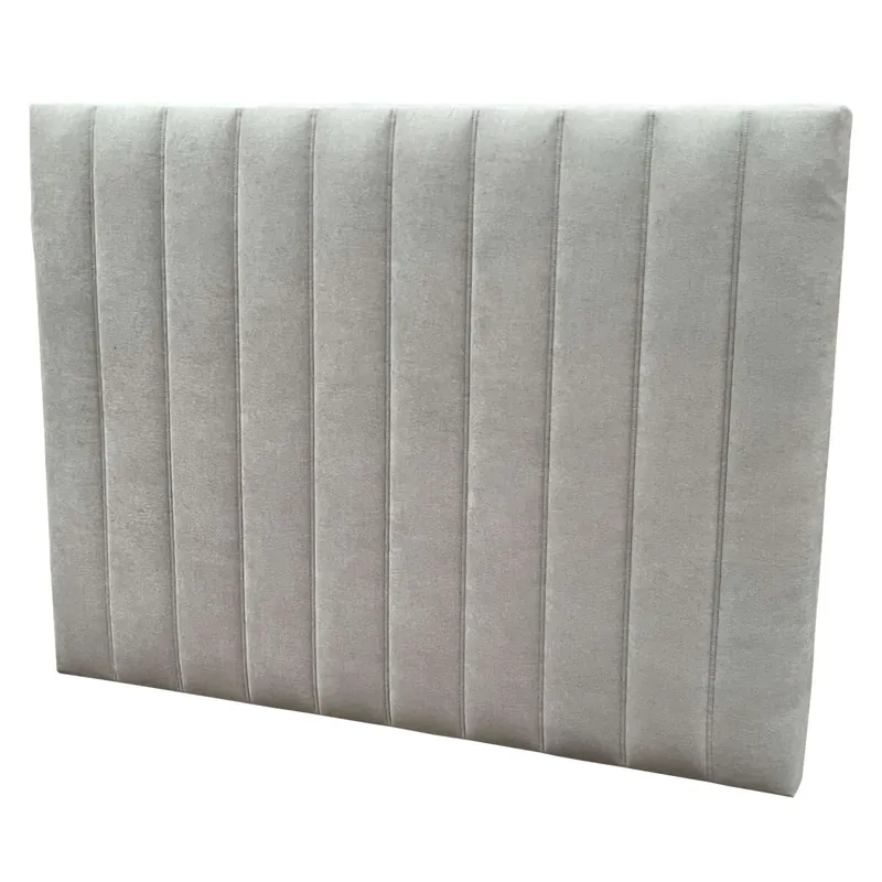 Cabecero Bursa para Dormitorio Matrimonio Tapizado Marco DM Color Gris Claro 165cm - Muebles