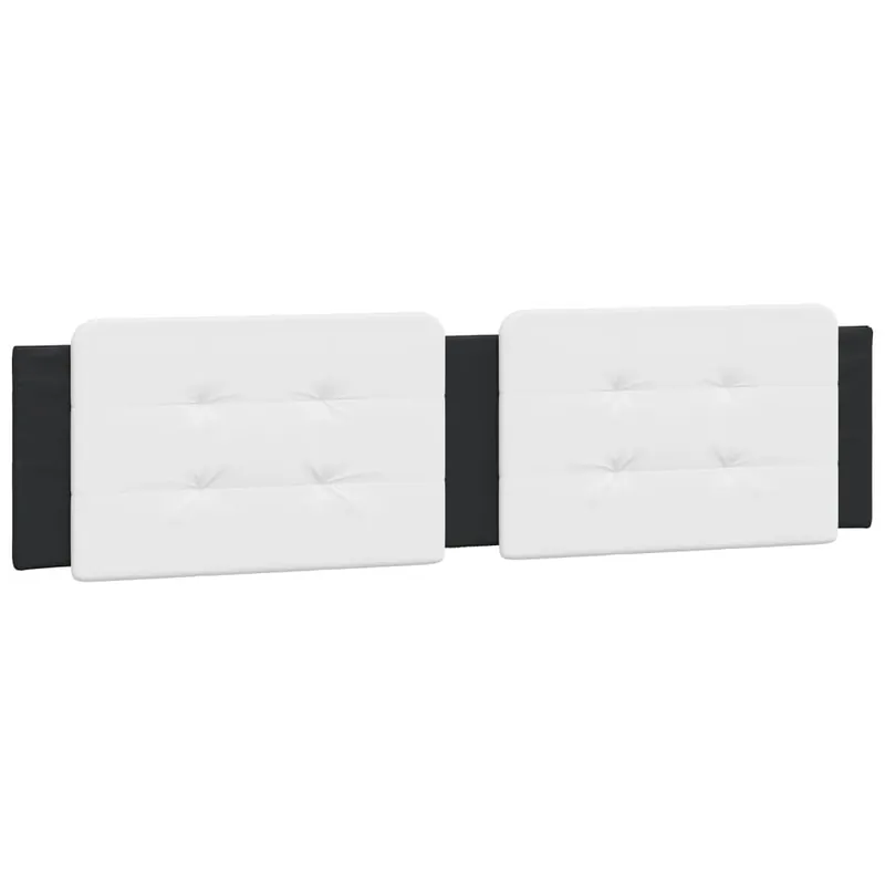 Cabecero cama - Mueble cabecero acolchado cuero sintético blanco 200 cm