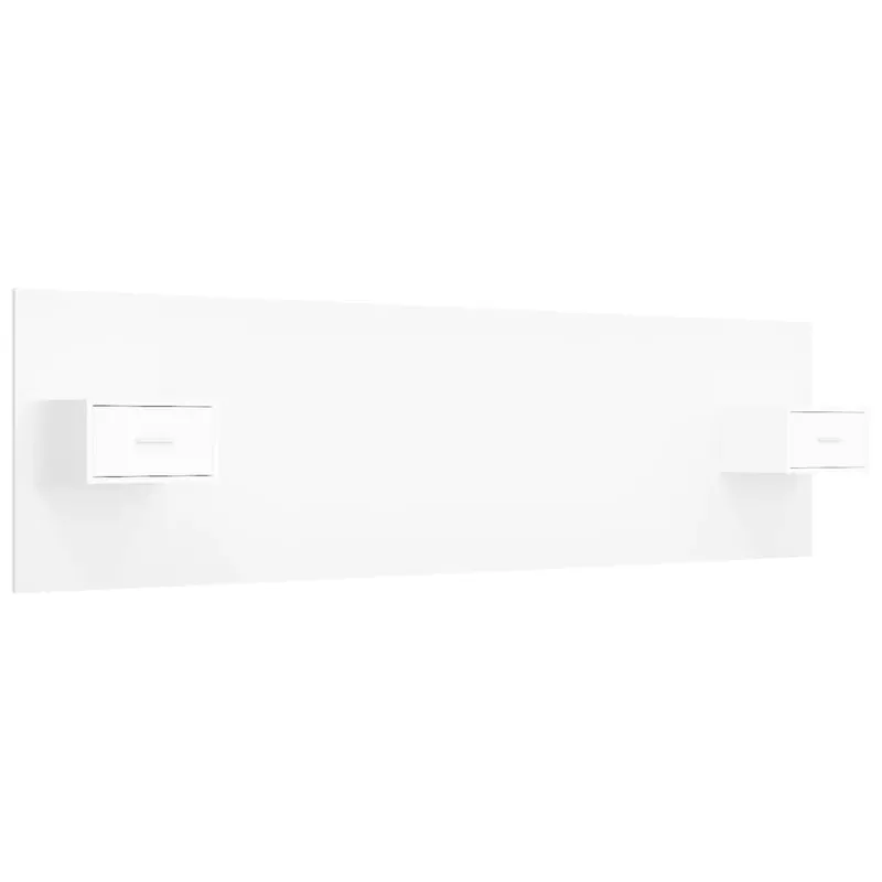 Cabecero cama - Mueble cabecero y mesitas madera contrachapada gris Sonoma