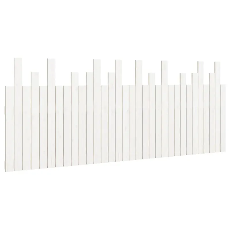 Cabecero cama - Mueble cabecero de pared madera maciza de pino 204x3x80 cm