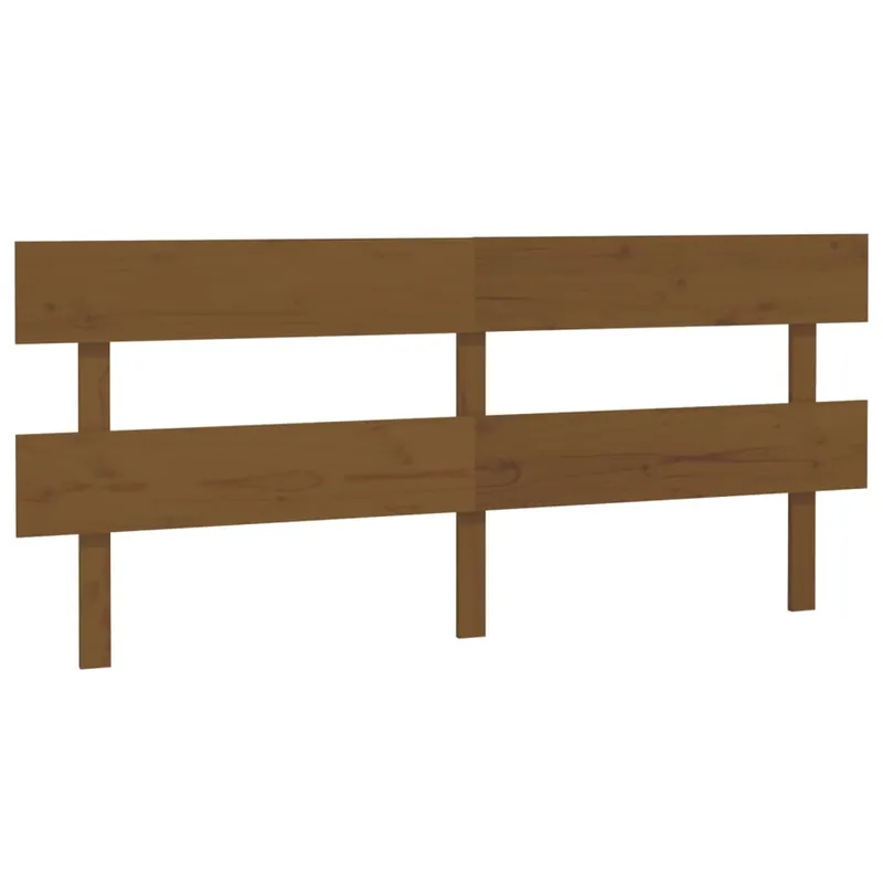 Cabecero cama - Mueble cabecero madera maciza de pino gris 204x3x81 cm