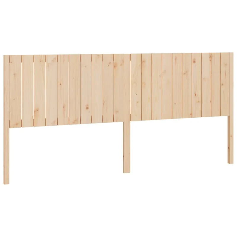 Cabecero cama - Mueble cabecero madera maciza de pino negro 205,5x4x100 cm