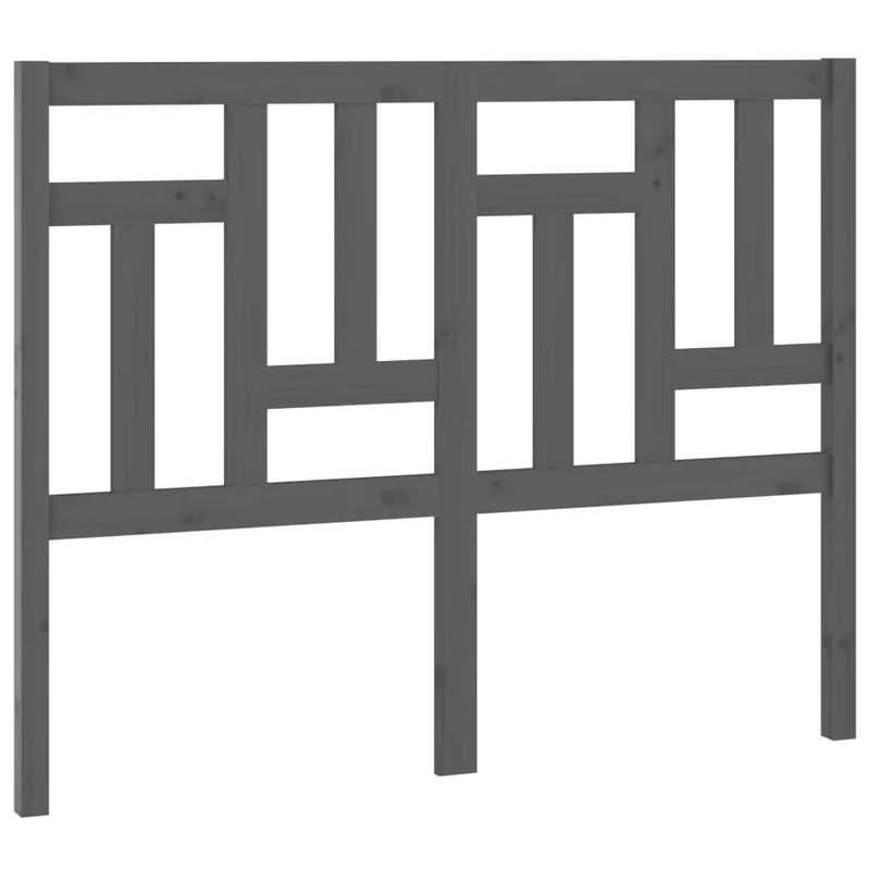 Cabecero cama - Mueble cabecero madera maciza de pino gris 205,5x4x100 cm