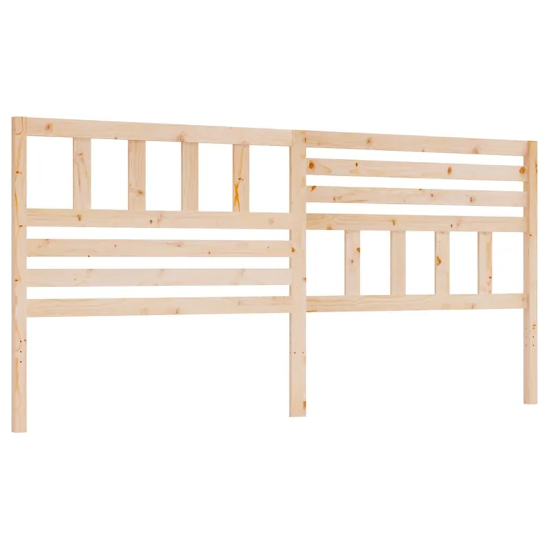 Cabecero cama - Mueble cabecero madera maciza de pino marrón miel 206x4x100 cm